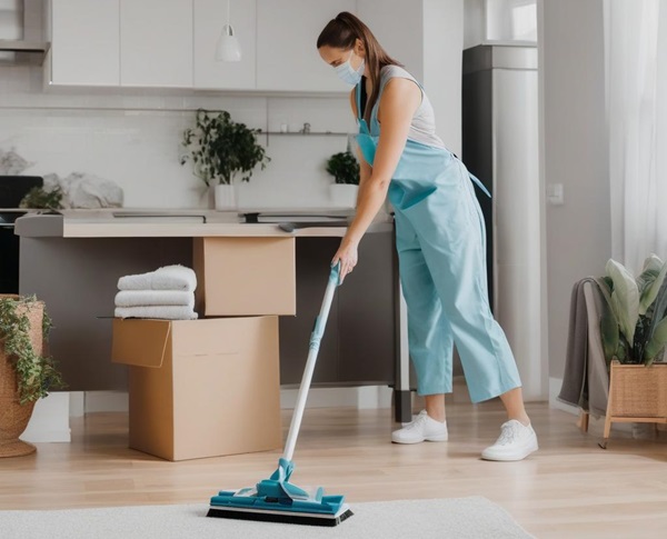 Your home cleaner team member cleaning house